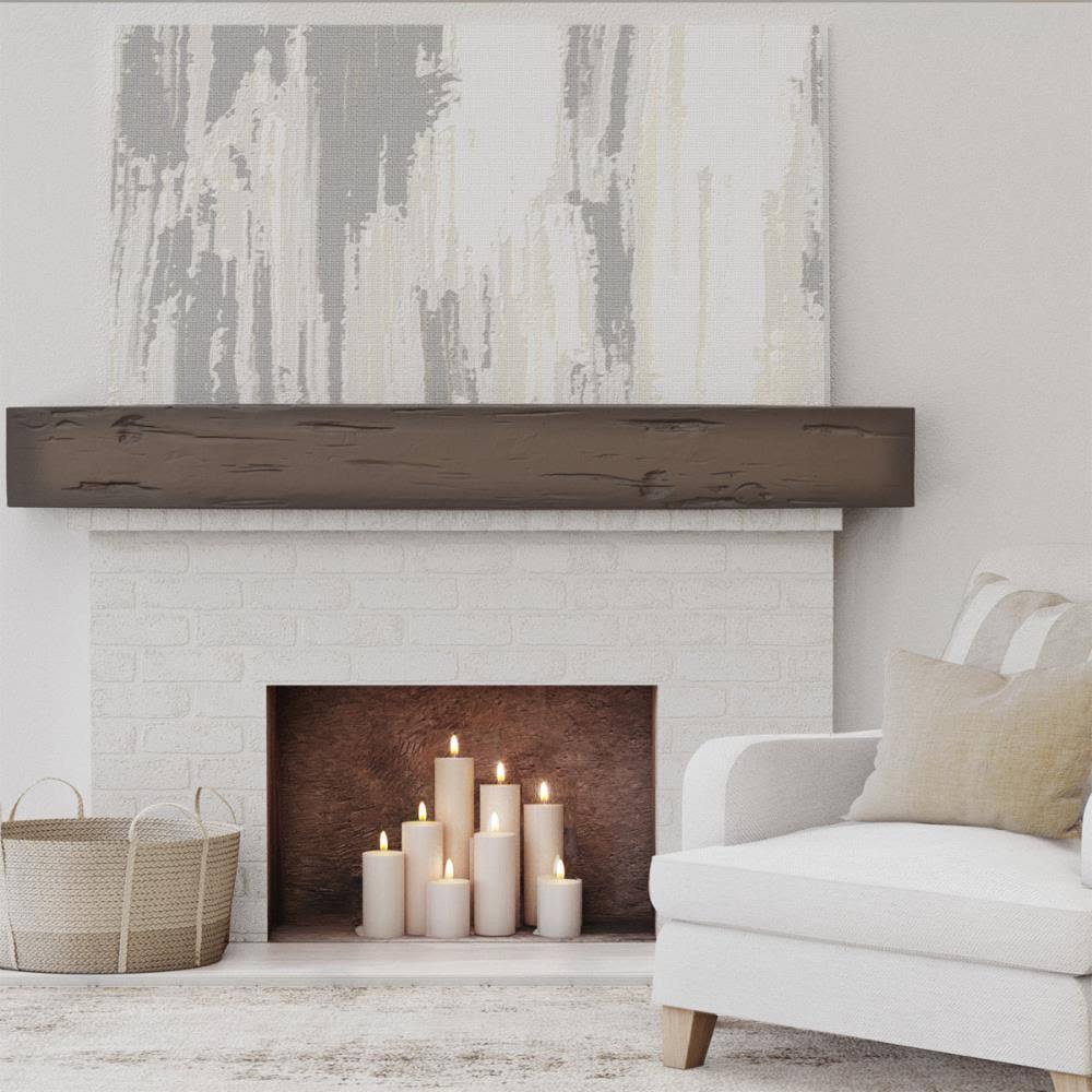 Pecky Cypress Faux Wood Fireplace Mantel D202