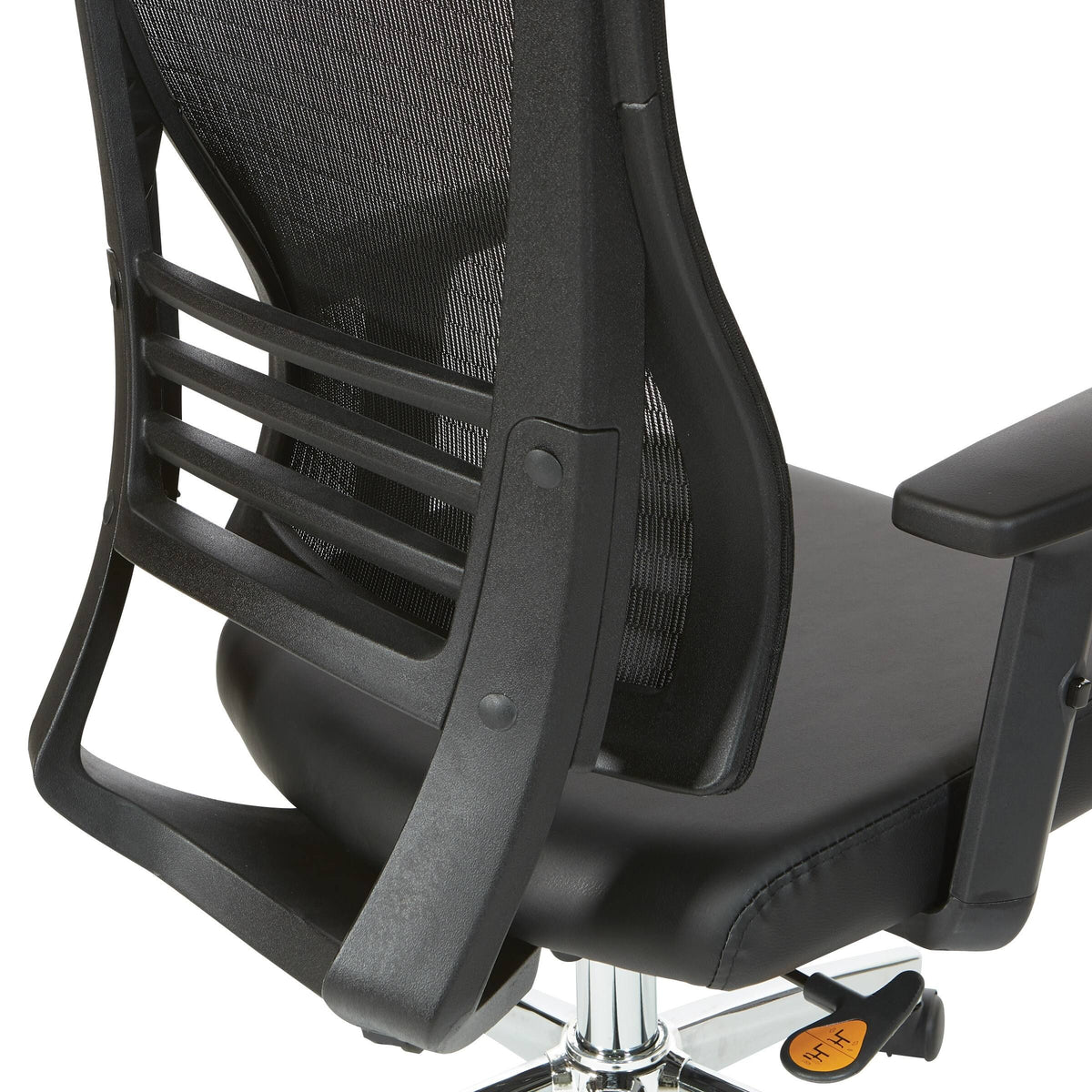 Bonded Leather Seat Office Chair with Black Frame V329302