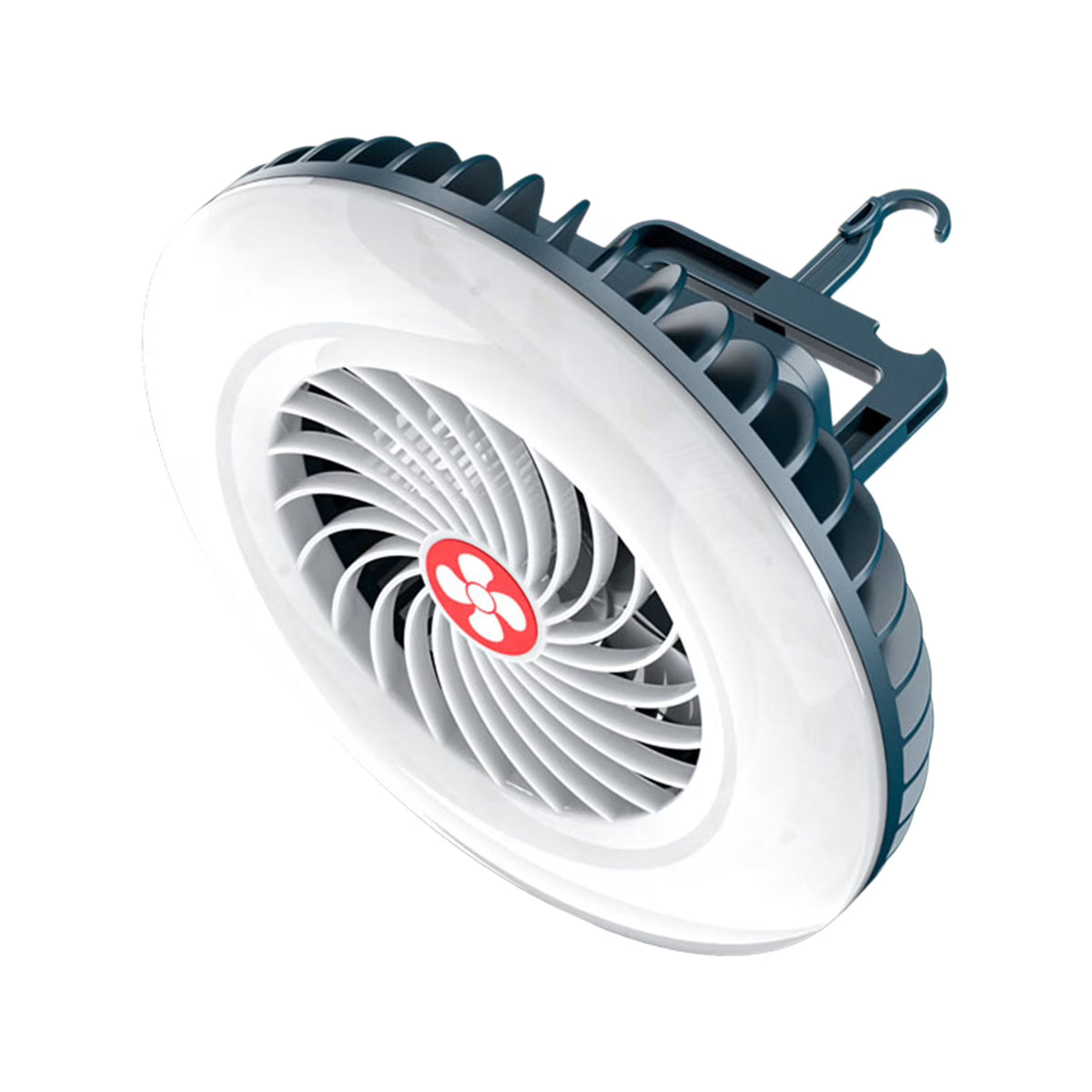 LED Hanging Fan 2 in 1 Camping Tent Fan with Hanging Hook Back Magnet LED Ceiling Fan V4964