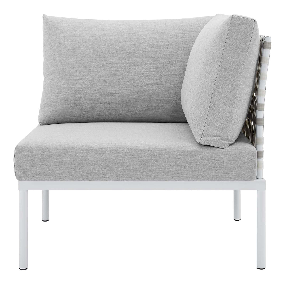 Grey Aluminum Outdoor Corner Chair V63680