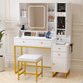 Vanity Set with Lighted Mirror and Stool L11715