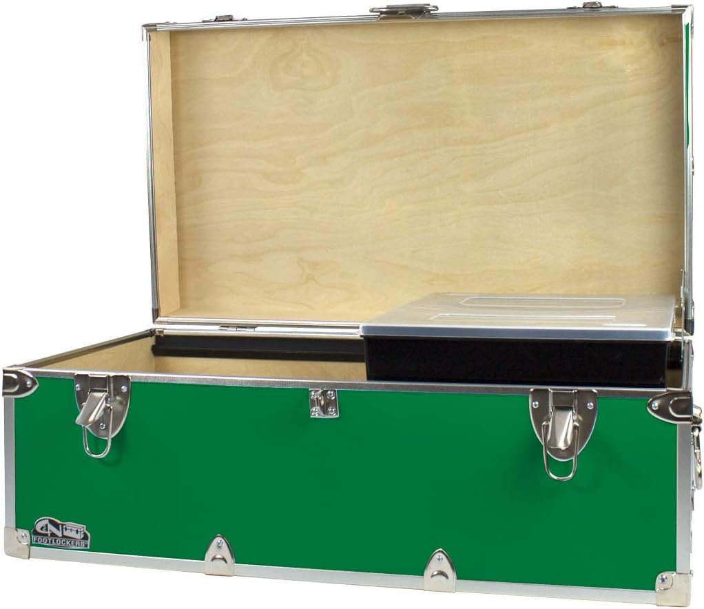 Navy Footlocker Storage Chest with Organizer Tray Z619869