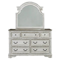 White Dresser and Mirror G846