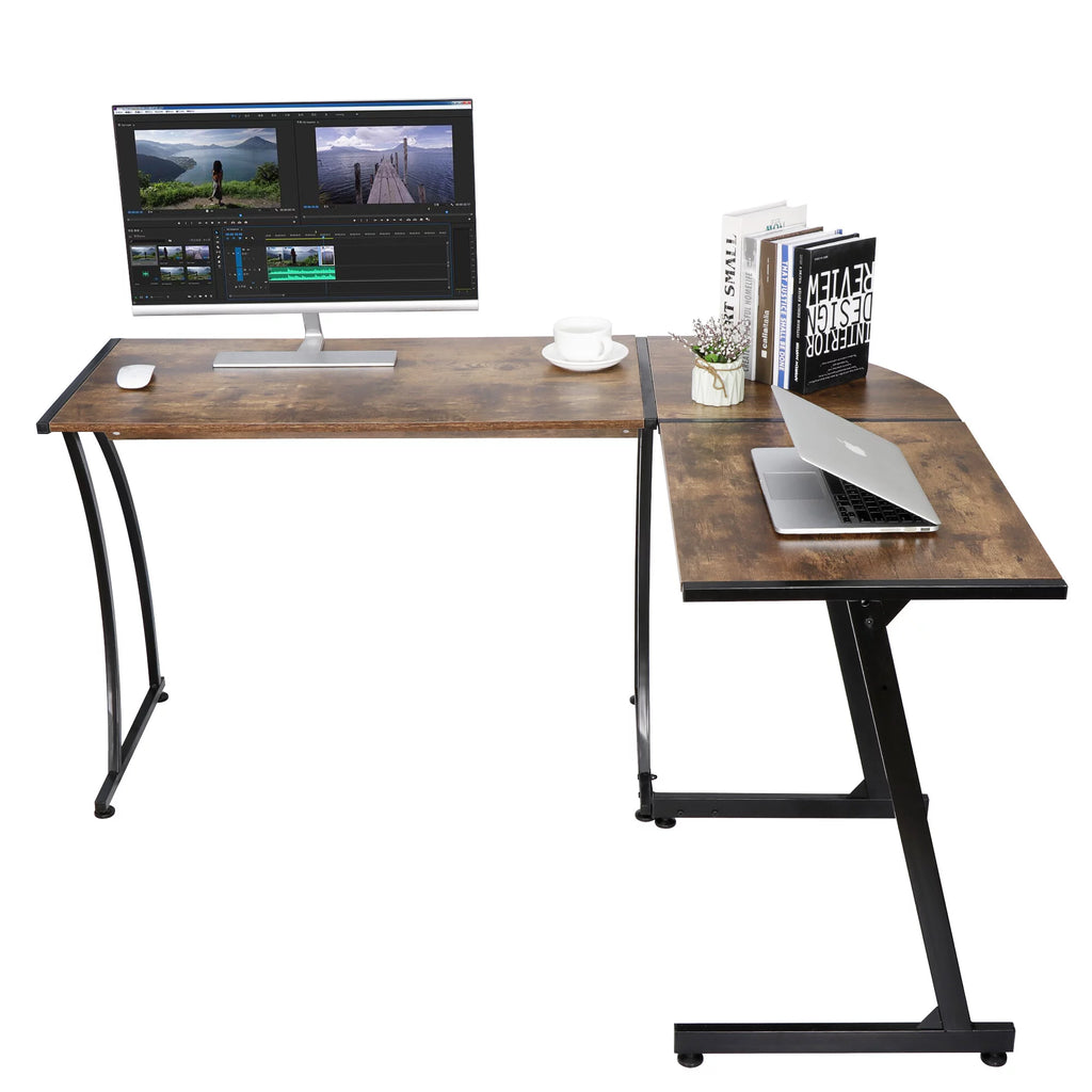 Brown L-Shaped Computer Desk X611