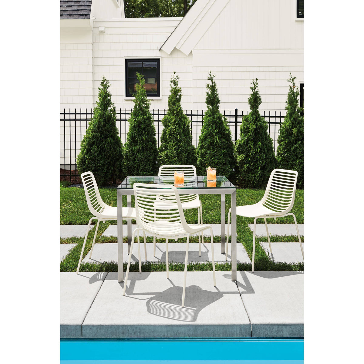 Grey Mini Patio Side Chair U679143