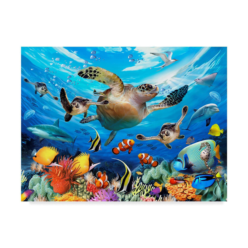 Large Turtle Canvas Art (24 in. W x 18 in. H) E7820