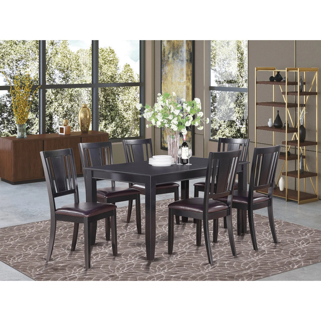 7 Piece Wood Dining Table and Chair Set M7500
