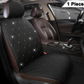 Black Velvet Front Car Seat Cover Protector with Rhinestone D8206