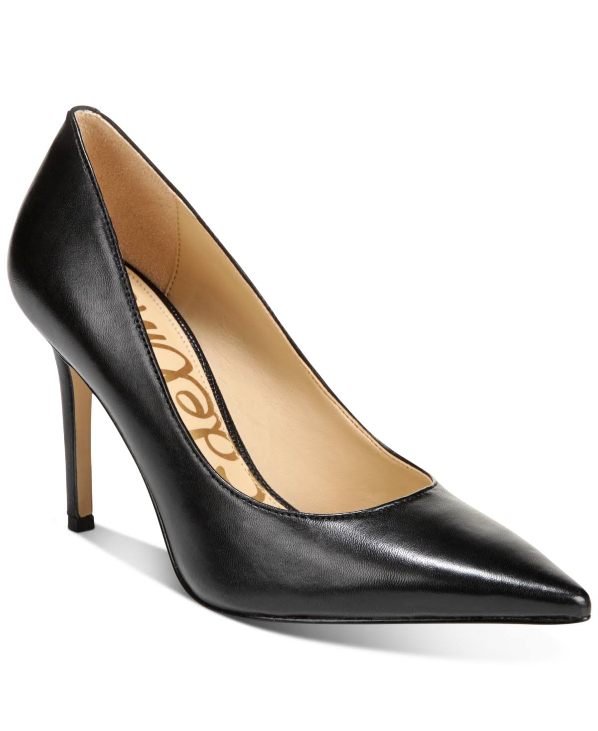 Black Leather Pumps K3199