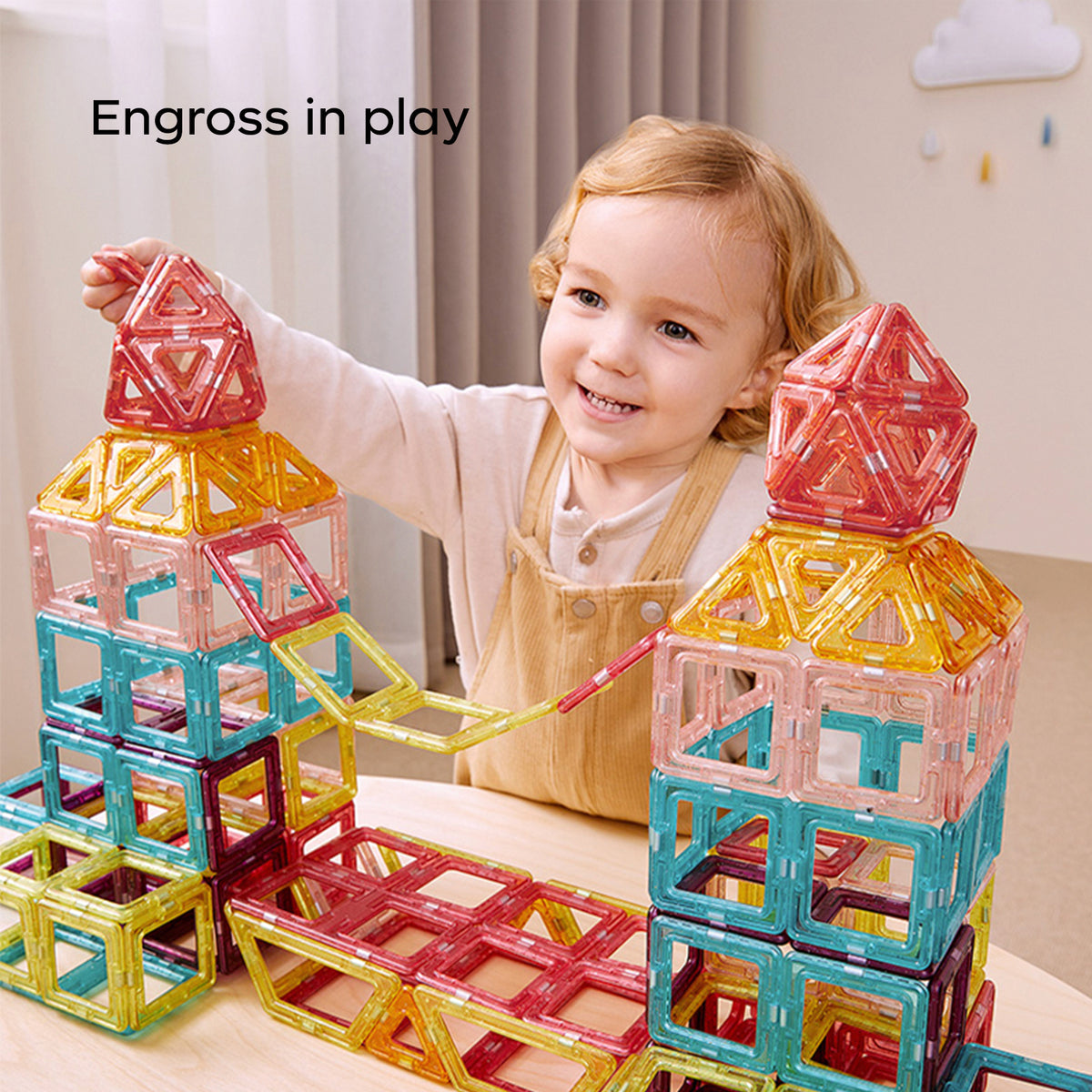 Magnetic Building Blocks with Storage Box V36972
