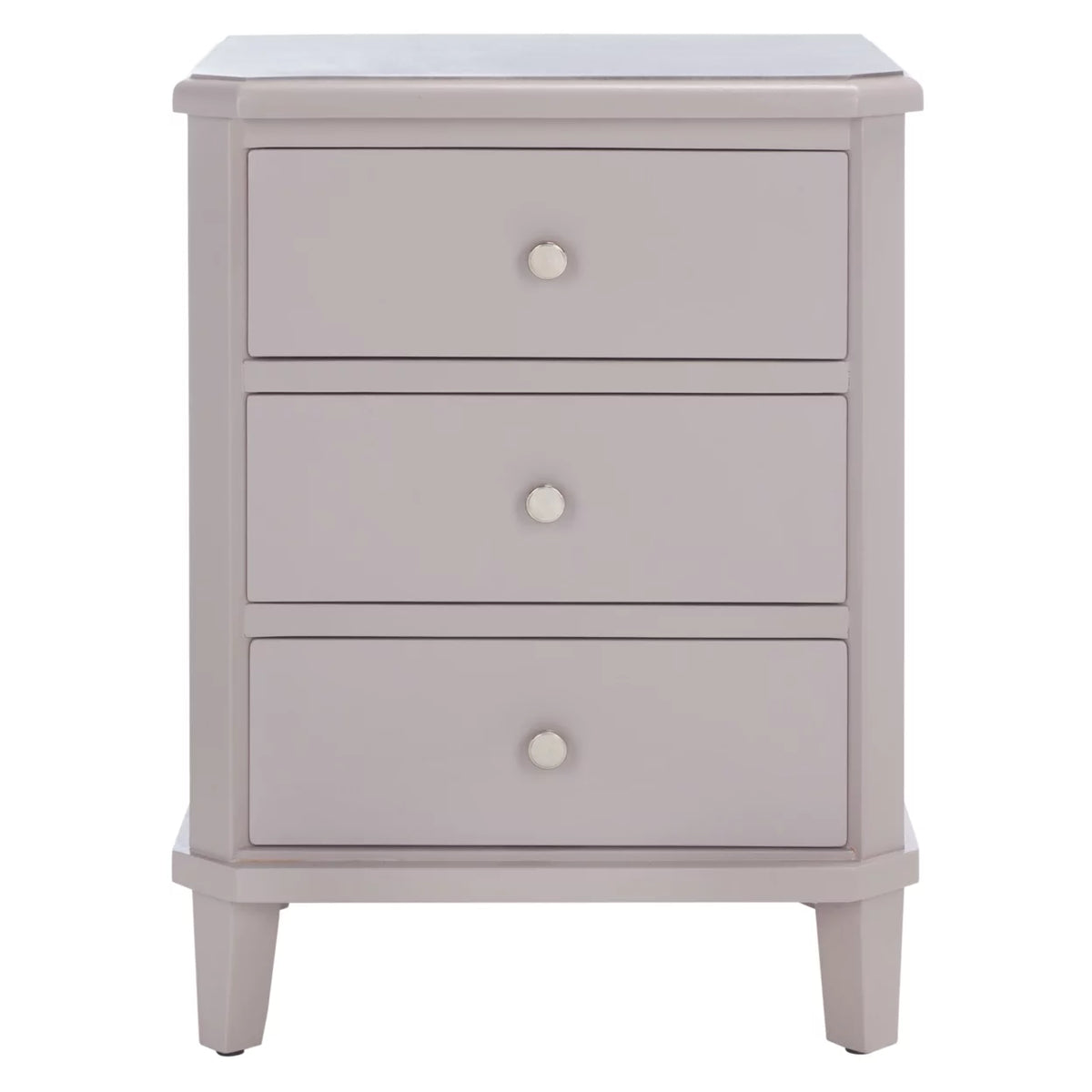 Grey End Table With Storage Drawers T320