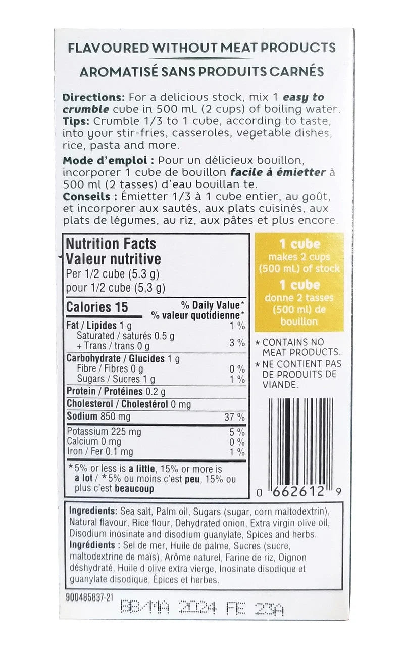 All-Vegetable Bouillon Cubes, 10 Cubes, Chicken Style Flavor I734
