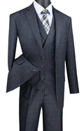 Charcoal Regular Fit 3 Piece Suit 40 Long X84256