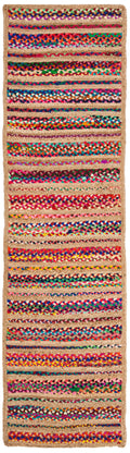 Colorful Braided Area Rug 2'3" x 8' E5970