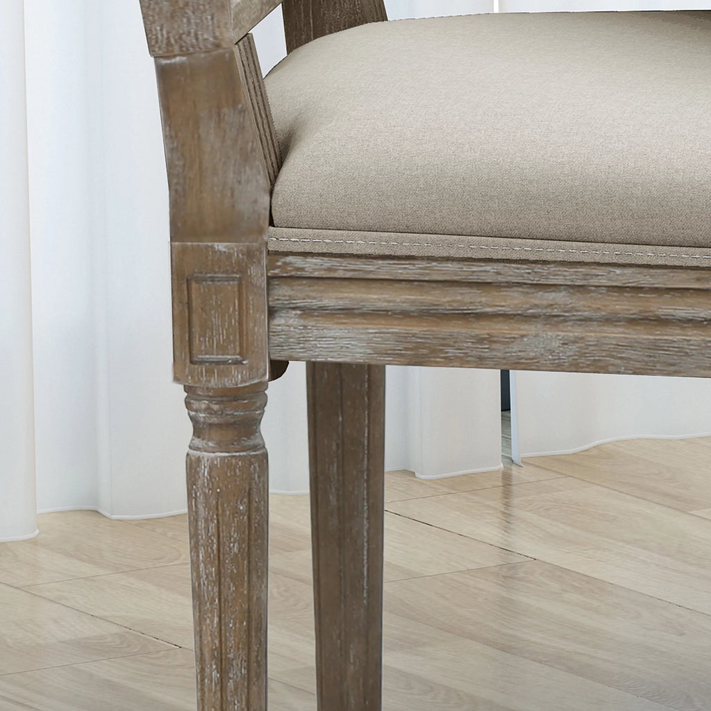 Fabric Upholstered Dining Chairs Set of 2 D837