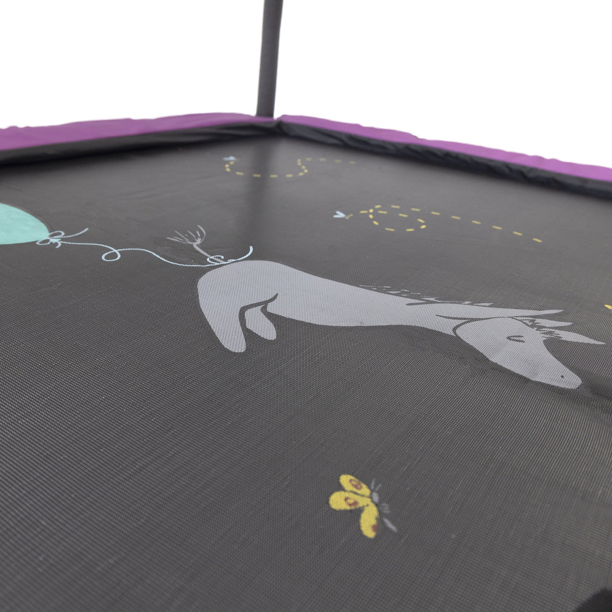 6x4ft Indoor Mini Trampoline with Net Enclosure Y939792