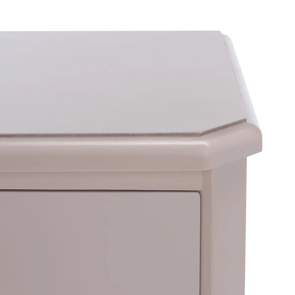 Grey End Table With Storage Drawers T320