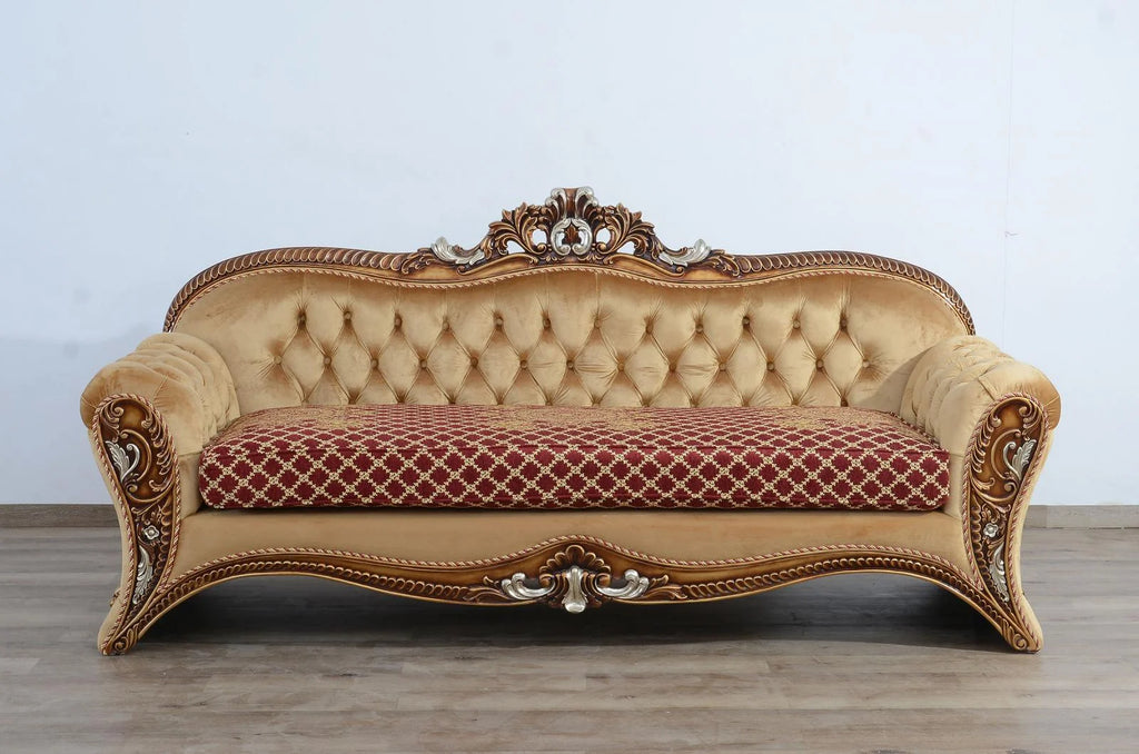 Red & Gold Traditional Sofa M962