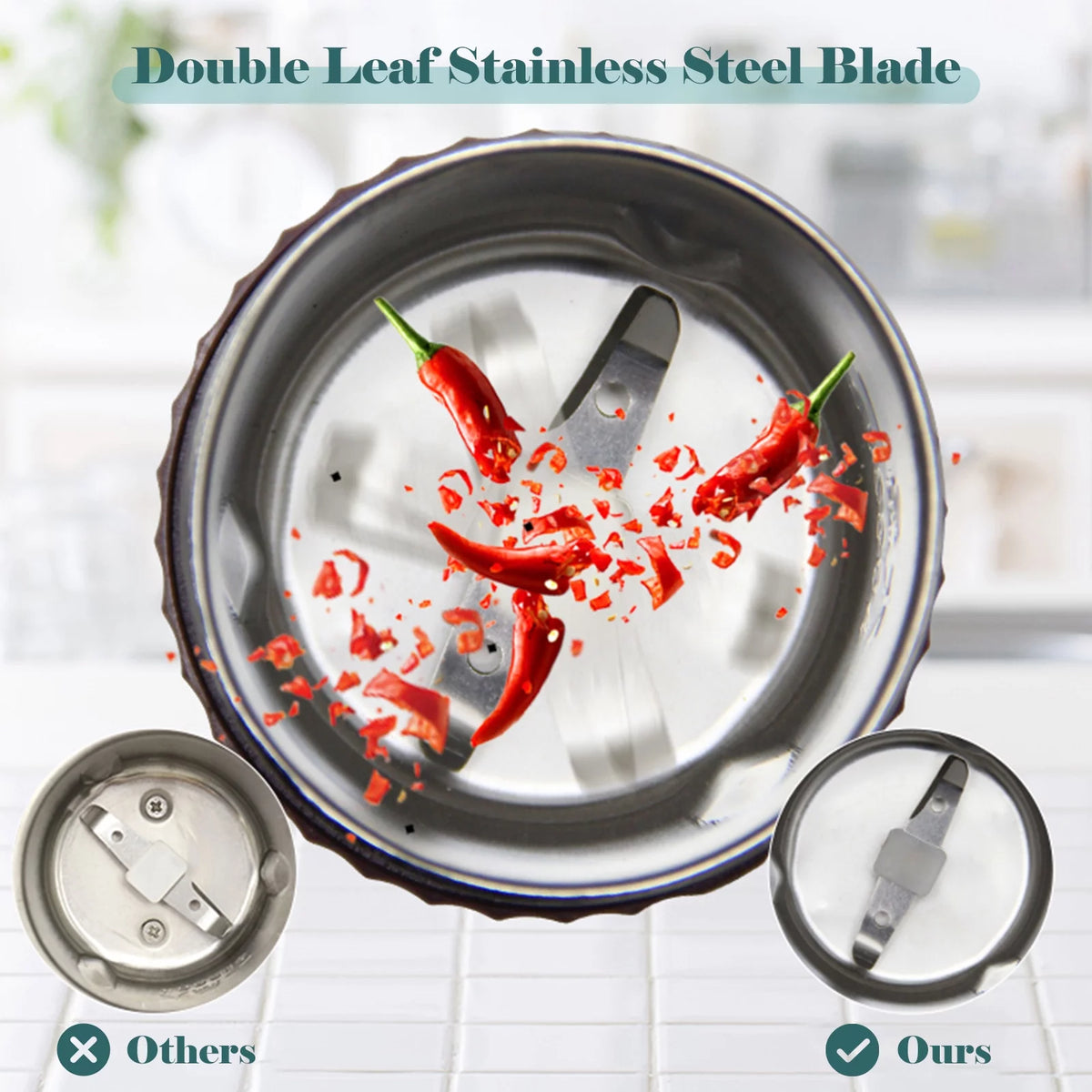 200W Stainless Steel Electric Coffee Bean Grinder C32012