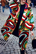 Color Block Turndown Collar Outerwear H44645