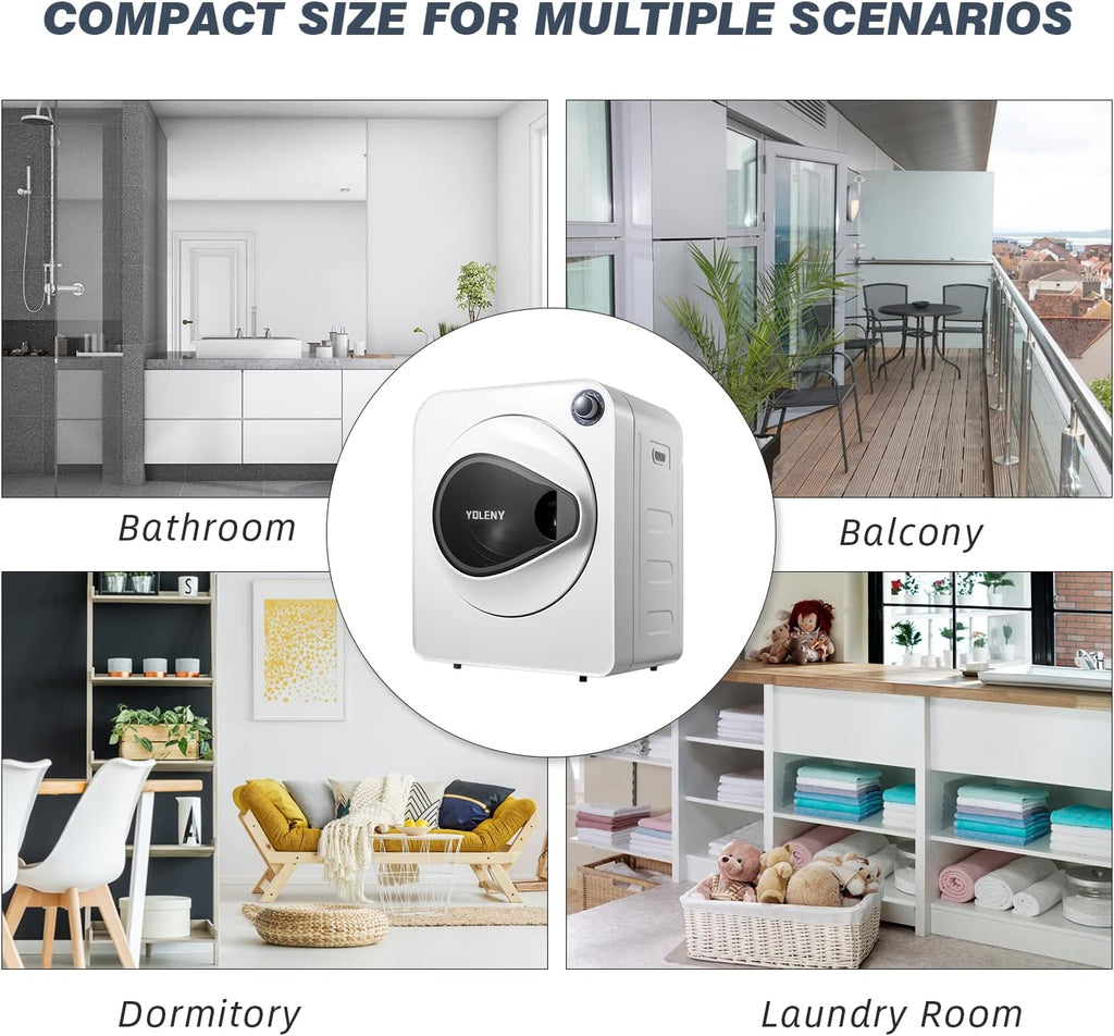 White Stainless Steel Portable Laundry Dryer M948739