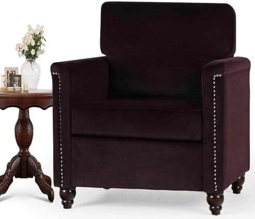 Upholstered Linen Accent Chair Q16713