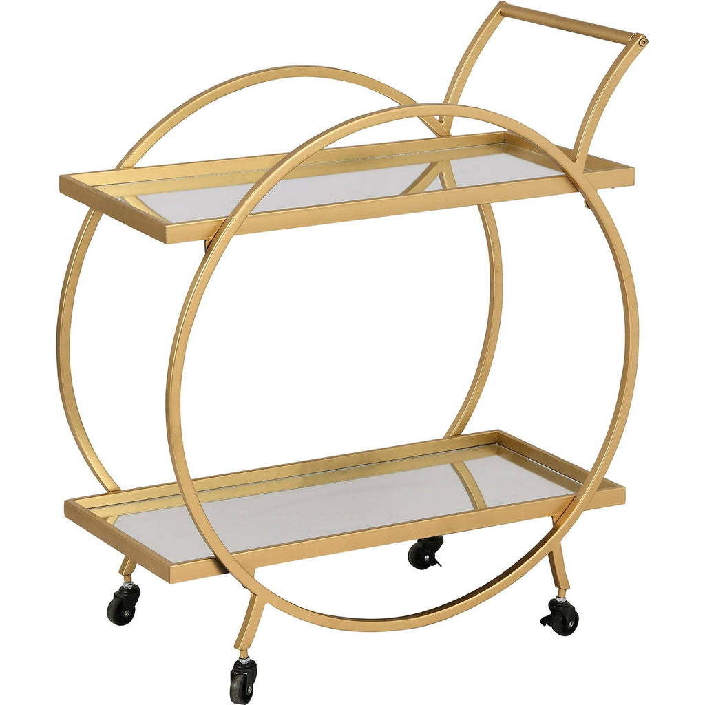 Gold/Brown Bar Cart X80758