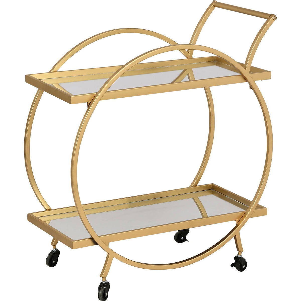 Gold/Brown Bar Cart X80758