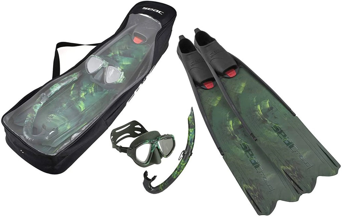 Camo Green Snorkel Fin Set K368
