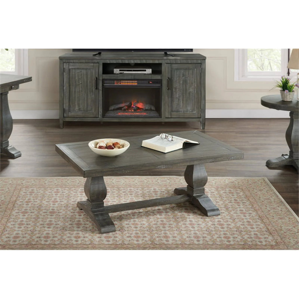 2-Piece Solid Wood Coffee Table & End Table Set P116