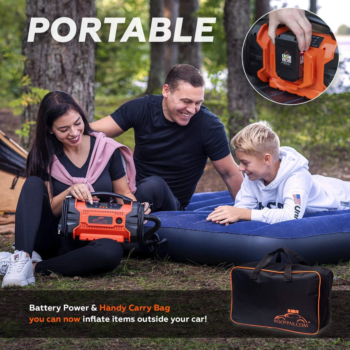 Heavy Duty Portable Tire Inflator with Pressure Gauge F903