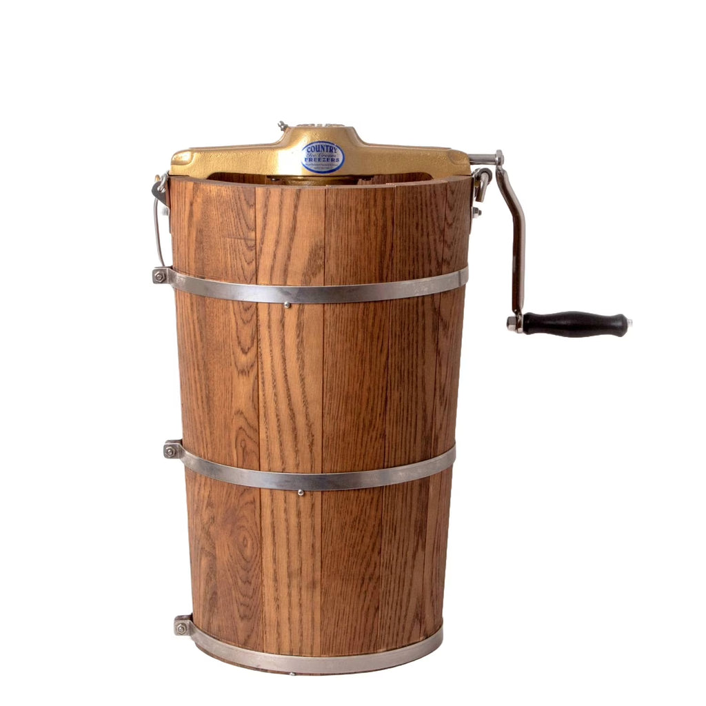Manual Ice Cream Maker with Stainless Steel Can and Oak Tub, 8 Quart G907519