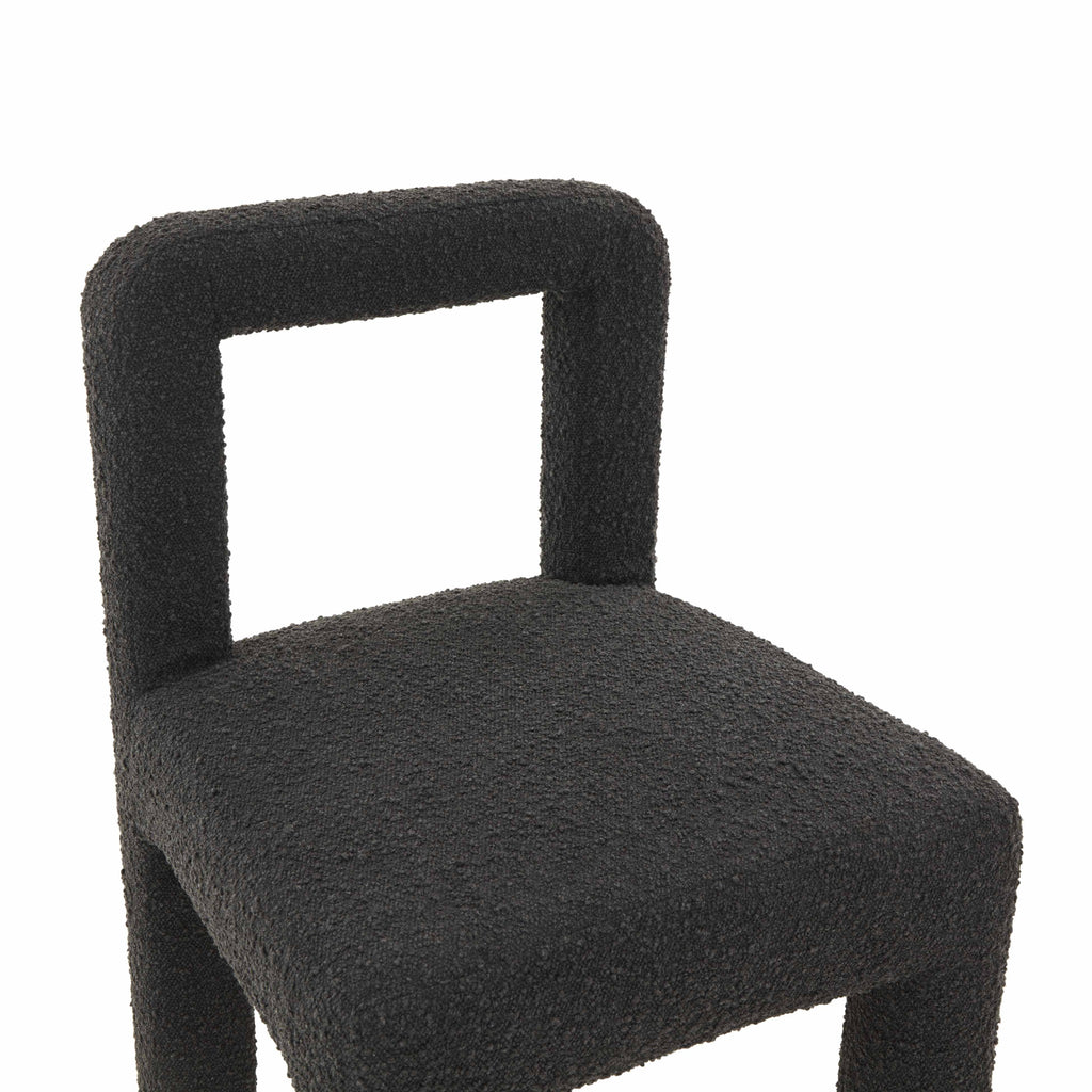Black Boucle Dining Chair E8148