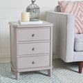 Grey End Table With Storage Drawers T320