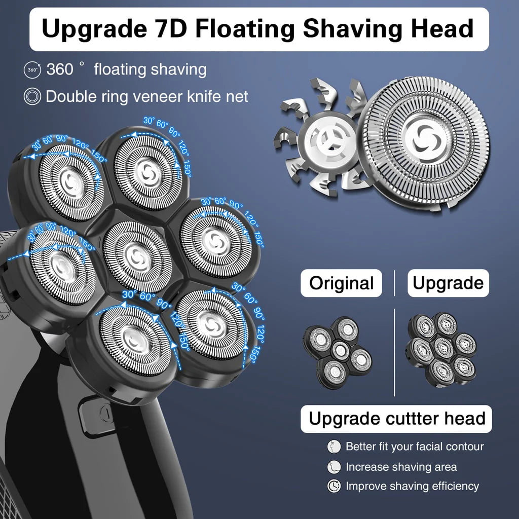 5 in 1 Waterproof Wet/Dry Electric Head Shaver L321971