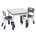 Adjustable Kids Activity Table with 2 Chairs O154812