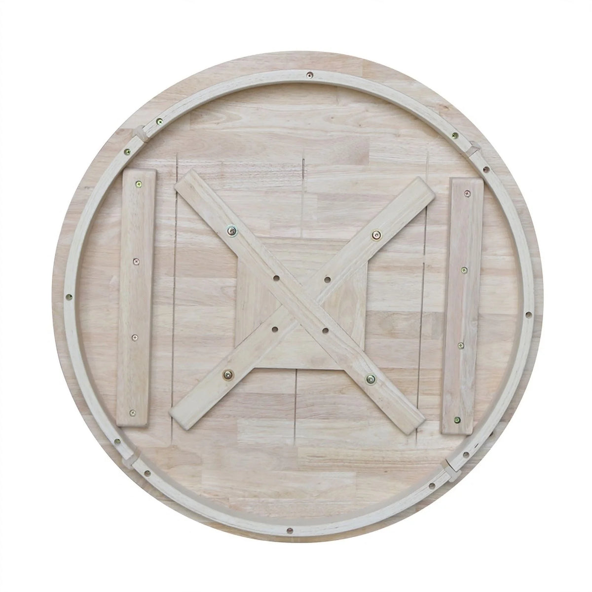 Natural Wood Round Top Bar Table S16211