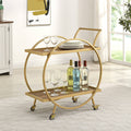 Gold/Brown Bar Cart X80758