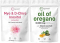 Oil of Oregano Softgels & Myo & D-Chiro Inositol Powder Bundle 2 Pack G6753