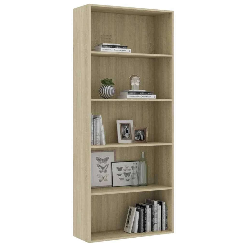 5-Tier Book Cabinet Sonoma Oak Chipboard Z247788