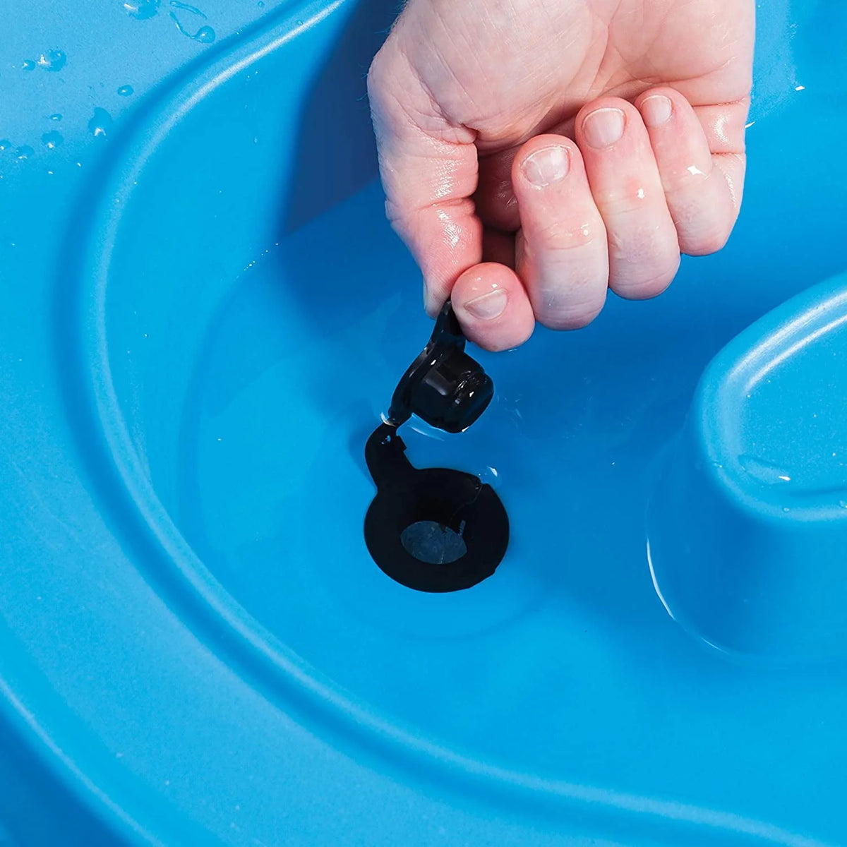 Blue Plastic Sandbox and Water Table with Cover and Umbrella C485