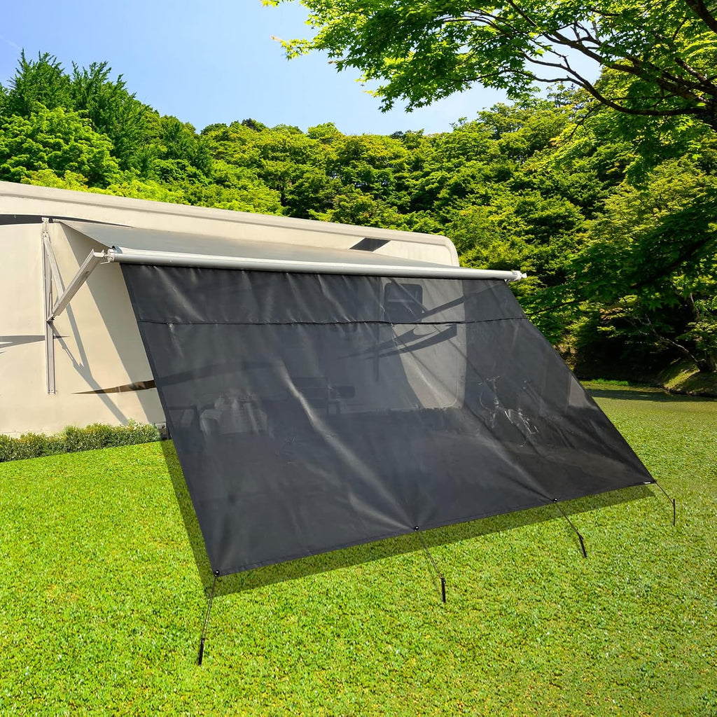 RV Awning Shade Screen with Zipper 8'X16'3'' R829