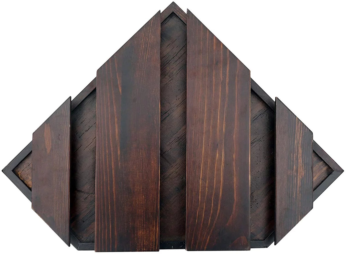 Rustic Wood Corner Floating Shelves Wine Rack 2 Pack F796877
