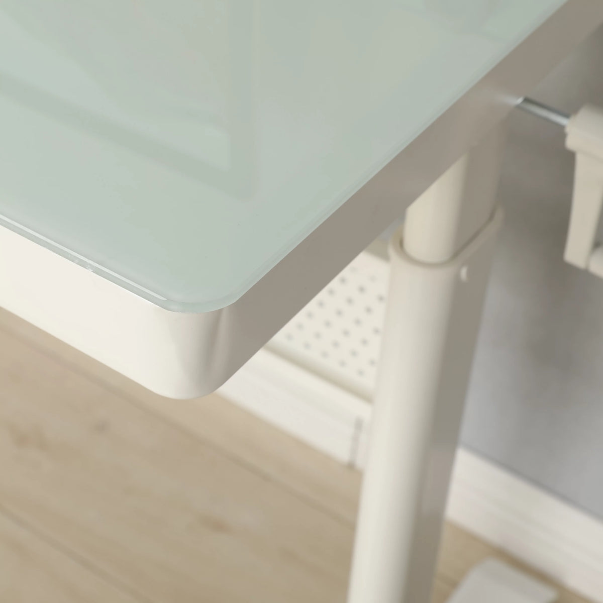 Tempered Glass Adjustable Height Standing Desk 48 x 24 Inches R711564