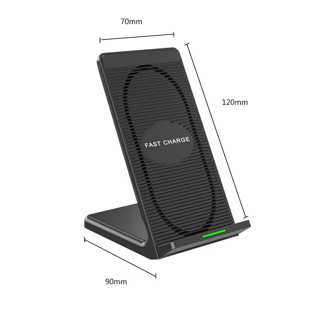 10W Fast Wireless Charger Stand Detachable 2-Coils Charging Pad B42311