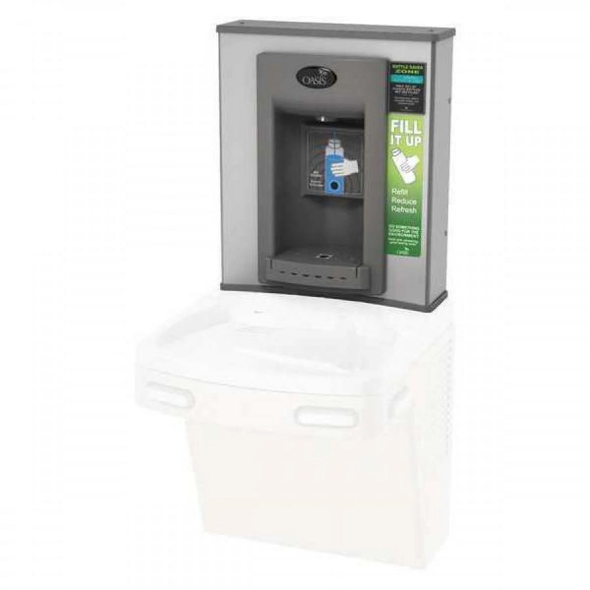 Electronic Hands-Free Bottle Filler Retro Fit, 16 1/2 dia., Gray I429369