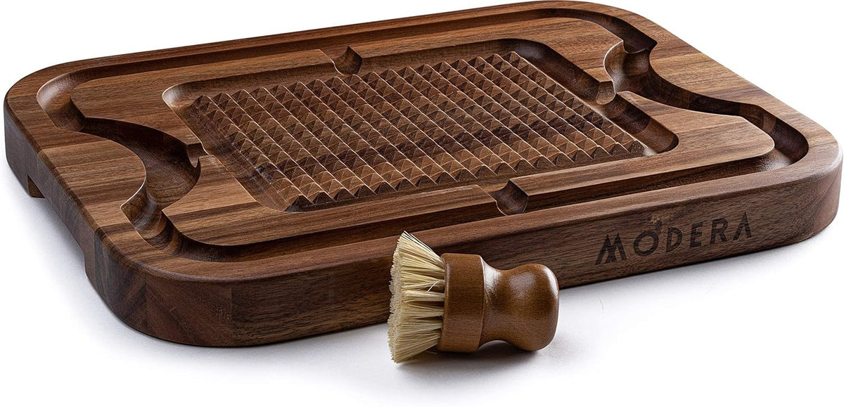 Acacia Wood Cutting Board with Deep Juice Grooves R837