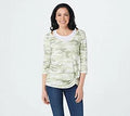 Green Camo Slub Knit Tank C6654