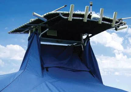 T-Top Boat Covers Without Bow Rail Pacific Blue E31988