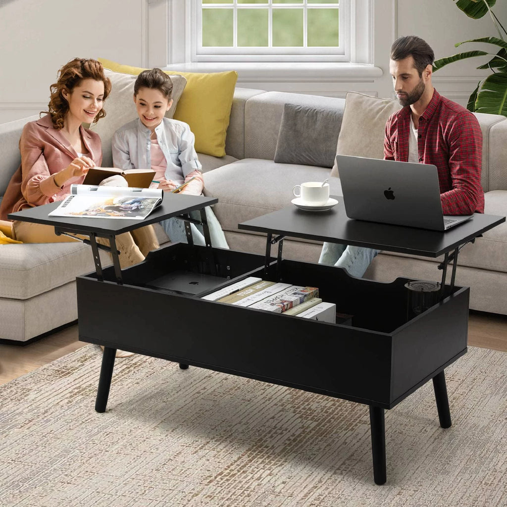 Black Lift Top Coffee Table with Storage D60731